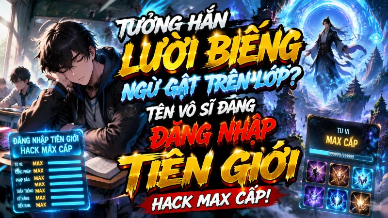 [Cao Võ] [TRỌN BỘ 87 GIỜ] Tưởng Hắn Lười Biếng Ngủ Gật Trên Lớp? Tên Vô Sỉ Đang Đăng Nhập Tiên Giới Hack Max Cấp!
