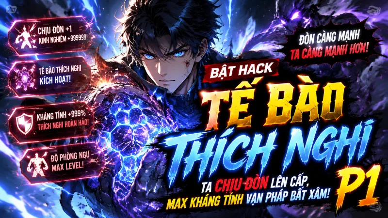 [TRỌN BỘ 1-944] Bật Hack Tế Bào Thích Nghi: Ta Chịu Đòn Lên Cấp, Max Kháng Tính Vạn Pháp Bất Xâm!