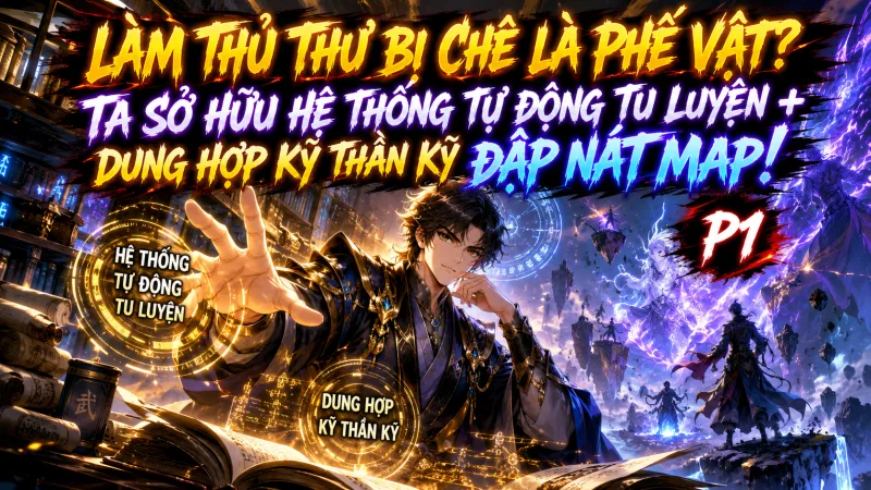 [TRỌN BỘ 1-801] Làm Thủ Thư Bị Chê Là Phế Vật? Ta Sở Hữu Hệ Thống Tự Động Tu Luyện + Dung Hợp Thần Kỹ Đập Nát Map!