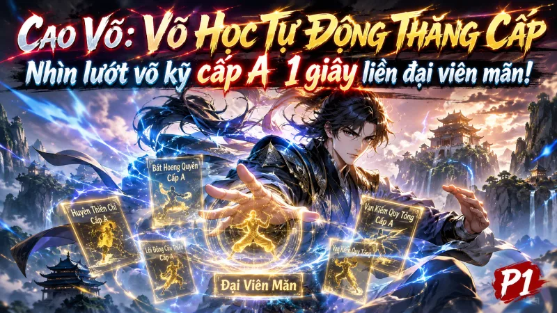 【Trọn Bộ 1-469】Cao Võ: Võ Học Tự Động Thăng Cấp. Nhìn lướt võ kỹ cấp A 1 giây liền đại viên mãn!