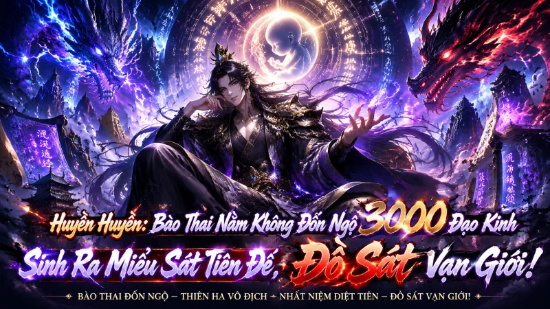 [TRỌN BỘ -032] Huyền Huyễn Bào Thai Nằm Không Đốn Ngộ 3000 Đạo Kinh, Sinh Ra Miểu Sát Tiên Đế, Đồ Sát Vạn Giới!