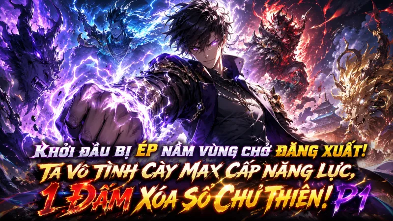 [TRỌN BỘ 1-800] Khởi Đầu Bị Ép Nằm Vùng Chờ Đăng Xuất! Ta Vô Tình Cày Max Cấp Năng Lực, 1 Đấm Xóa Sổ Chư Thiên!