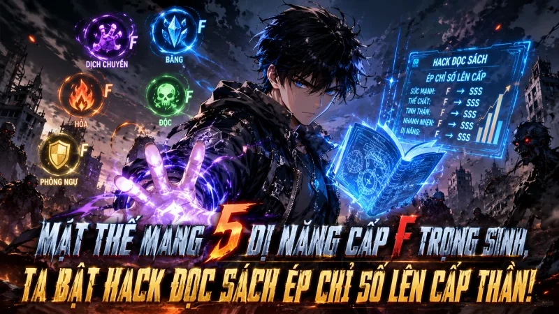 [TRỌN BỘ 1-305] Mạt Thế Mang 5 Dị Năng Cấp F Trọng Sinh, Ta Bật Hack Đọc Sách Ép Chỉ Số Lên Cấp Thần!