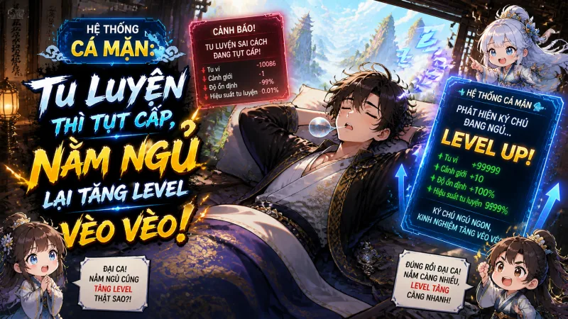 [TRỌN BỘ 1-440] Hệ Thống Cá Mặn: Tu Luyện Thì Tụt Cấp, Nằm Ngủ Lại Tăng Level Vèo Vèo!