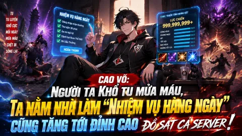 [FULL - 1708] Cao Võ Người Ta Khổ Tu Mửa Máu, Ta Nằm Nhà Làm Nhiệm Vụ Hàng Ngày Cũng Tăng Tới Đỉnh Cao , Đồ Sát Cả Server !